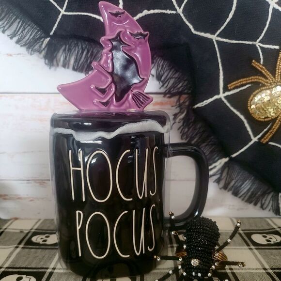 Rae Dunn Halloween Hocus Pocus Figural Lidded Mug Set
